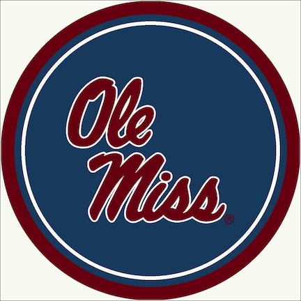 Ole Miss 64 Round Spirit Rug