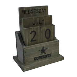 Dallas Cowboys Rustic Wood Desk Calendar