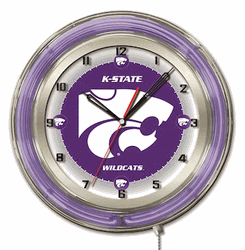Kansas State Neon Clock 19