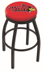 Illinois State Black Ring Swivel Stool
