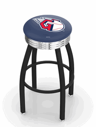 Cleveland Guardians Black Diner Swivel Stool