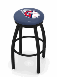 Cleveland Guardians Black Ring Swivel Stool