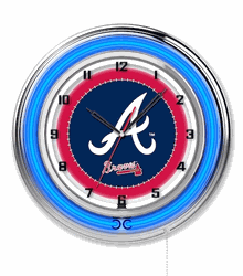 Atlanta Braves Neon Clock 19