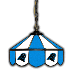 Carolina Panthers 14 Stained Glass Pub Light