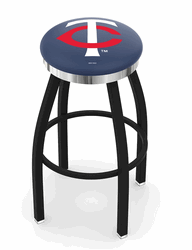 Minnesota Twins Chrome Ring Swivel Stool