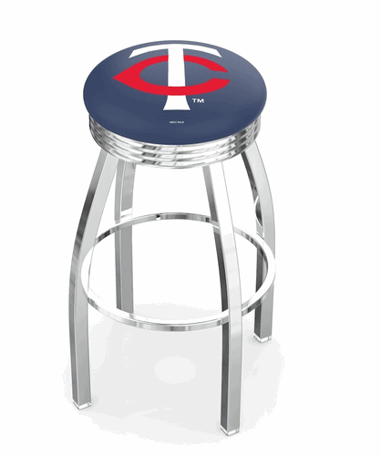 Minnesota Twins Chrome Diner Swivel Stool