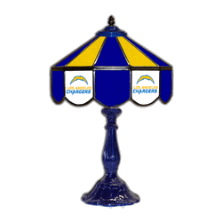 Los Angeles Chargers 21 Glass Table Lamp