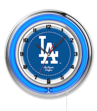 Los Angeles Dodgers Neon Clock 19