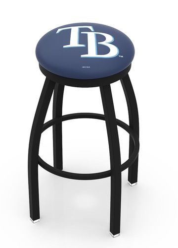 Tampa Bay Rays Black Ring Swivel Stool