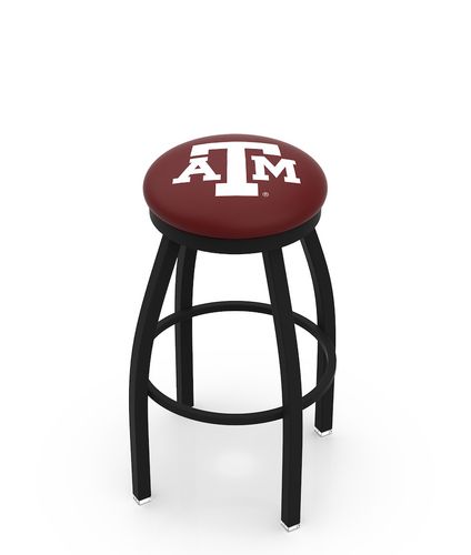 Texas A&M Black Ring Swivel Stool