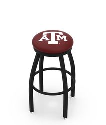 Texas A&M Black Ring Swivel Stool