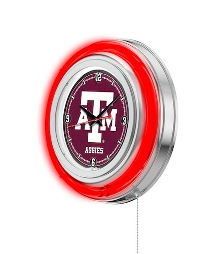 Texas A&M Neon Clock 15