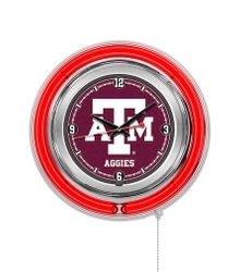 Texas A&M Neon Clock 15