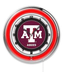 Texas A&M Neon Clock 19