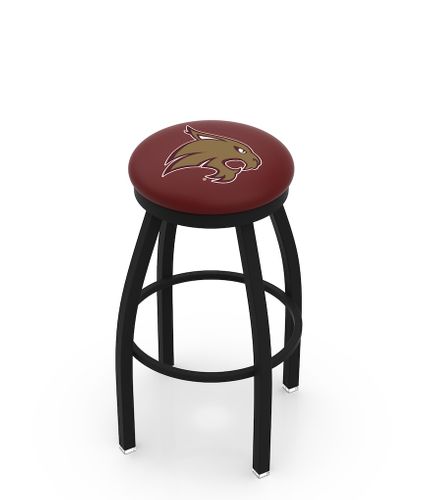 Texas State Black Ring Swivel Stool