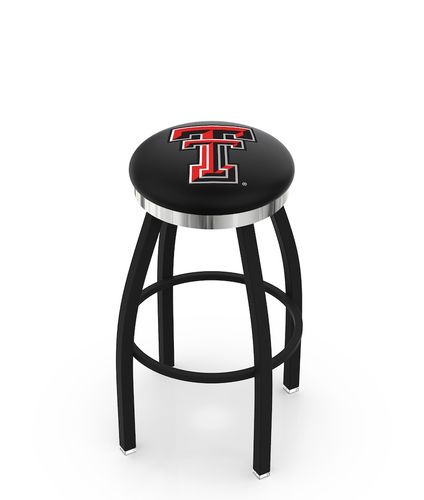 Texas Tech Chrome Ring Swivel Stool