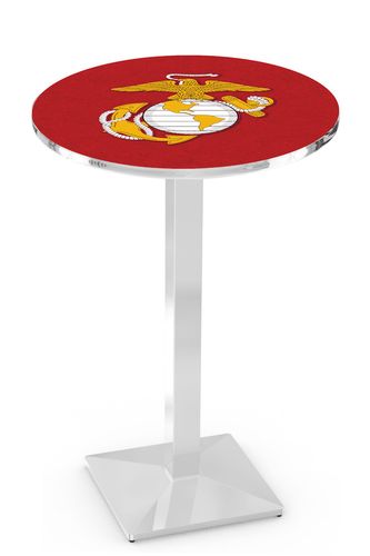 U.S. Marine Corps Modern Pub Table Red/Yellow