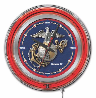 U.S. Marine Corps Neon Clock 15