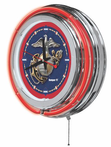 U.S. Marine Corps Neon Clock 15