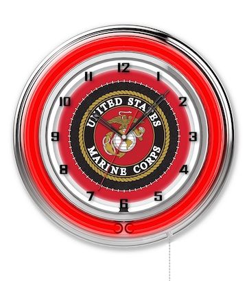 U.S. Marine Corps Neon Clock 19