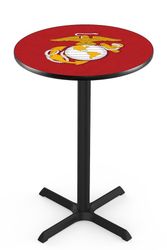 U.S. Marine Corps Original Pub Table Red/Yellow