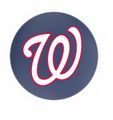 Washington Nationals Chrome Ring Swivel Stool