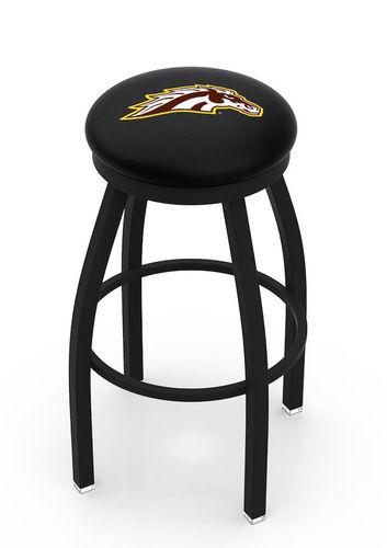 Western Michigan Black Ring Swivel Stool