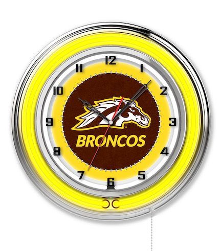 Western Michigan Neon Clock 19