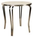 White Round Retro Diner Table - Quick Ship