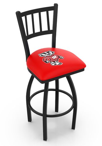 Wisconsin Badgers Jailhouse Back Swivel Stool