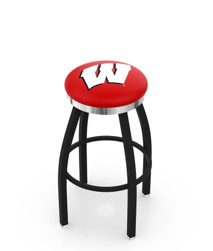 Wisconsin Chrome Ring Swivel Stool