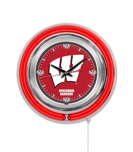 Wisconsin Neon Clock 15