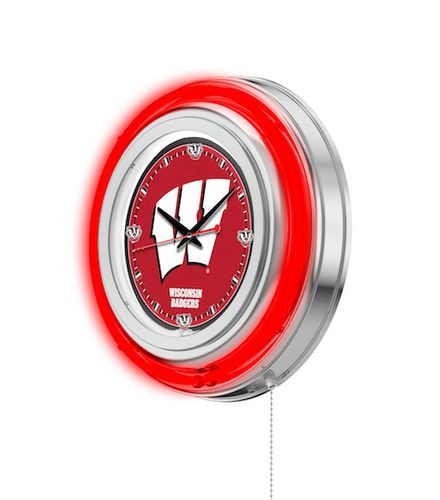 Wisconsin Neon Clock 15