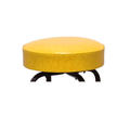 Yellow Retro Black Frame Swivel Bar Stool