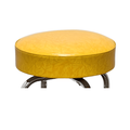 Yellow Retro Chrome Swivel Bar Stool