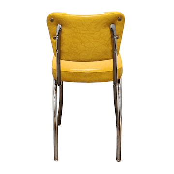 Yellow Retro V Back Dining Chair