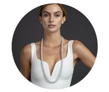 10mm x 11mm White South Sea Opera Pearl Necklace 32