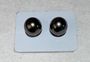 11mm Tahitian Dark Black Cultured Pearl Earring Pair