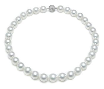 12.1 x 14.3mm White South Sea Pearl Necklace
