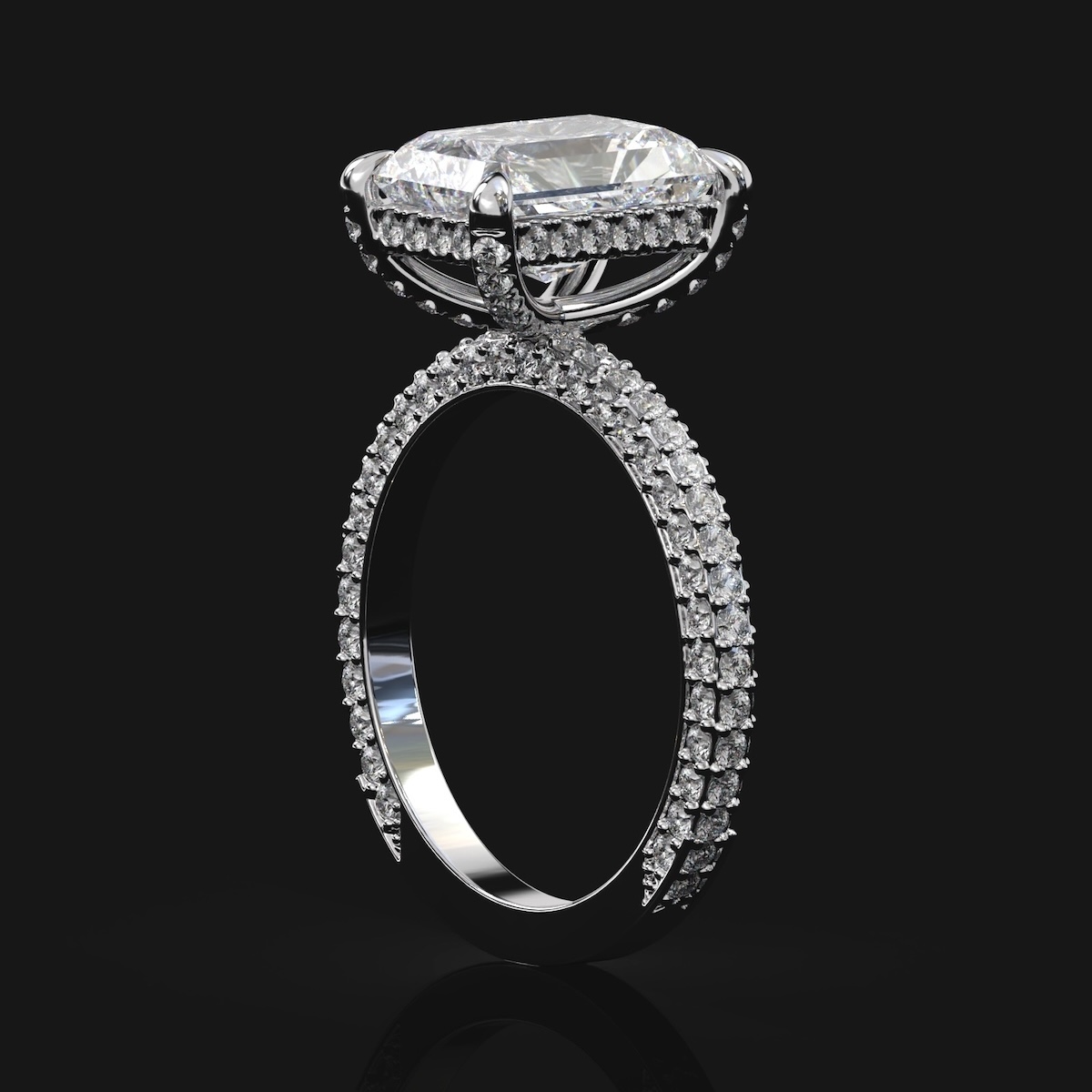 Just Created GIA 3 Carat D Color VS Natural Diamond Platinum Ring