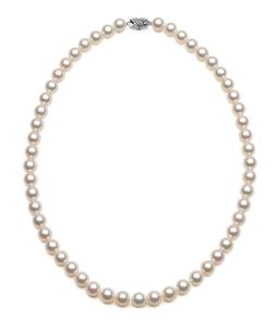 thumbnail image 2 of Vintage Genuine Natural Pink Akoya Cultured Pearl Necklace & Earrings Set - 14-48" Yellow Gold Plated 2 of 4