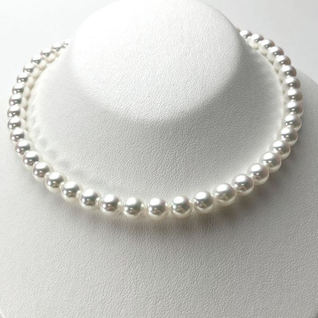 8.0-8.5 mm Natural White Akoya Pearl Necklace