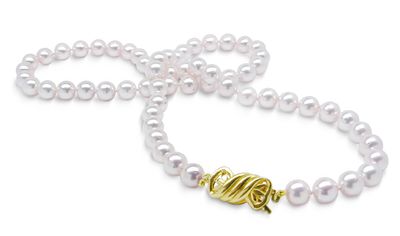 thumbnail image 2 of AA Natural 4-5mm To 7-8mm White Akoya Cultured Pearl Necklace - 50 Inch Long Baroque Strand 2 of 3