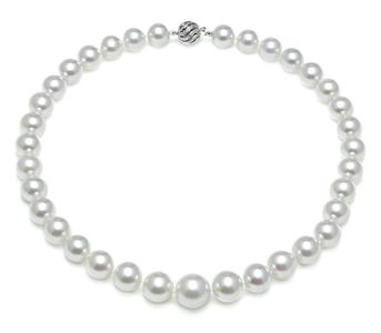 9.5 x 12mm White South Sea Pearl Necklace