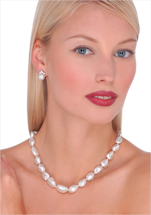 9.5 x 13mm White Australian Keshi South Sea Cultured Pearl