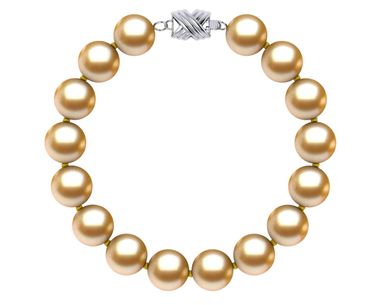 3-Row 9-10mm Natural Akoya White Freshwater Pearl Bracelet – 8”, Gold Plated, Baroque, Handmade
