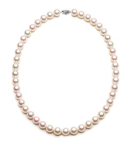 GIA Certified 9.49 X 9mm Akoya Cultured Pearl Necklace 