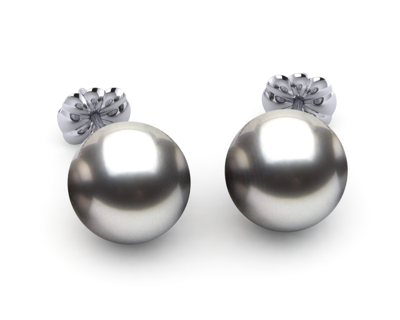 9mm Tahitian Pearl Stud Earrings American Pearl