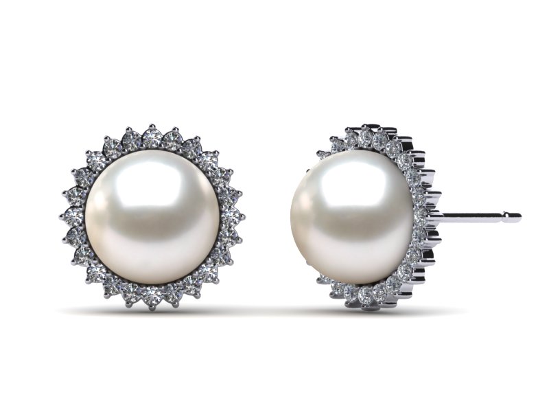 freshwaterpearlsunflowerearring American Pearl