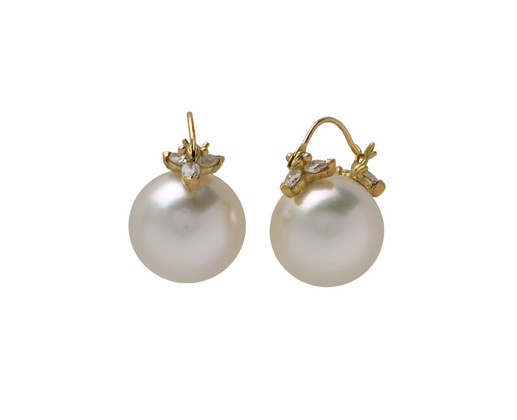Gabrielle Sanchez Pearl & Diamond Flyer 18K | American Pearl